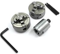 Buyohlic Mandrino piccolo diametro 50 mm con filettatura M12 x 1 con adattatore mandrino da 5/8" (set di entrambi)