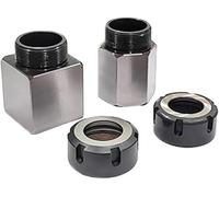 Buyohlic Precision ID terra blu abbinato ER-32 pinza mandrino adattatore blocco per tornio CNC (Set di entrambi)