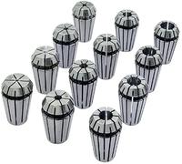 Buyohlic Set di pinze ER per fresatura CNC e portautensili per tornio - Accessori per macchine per incidere (pinza ER16 - 12 pezzi (dimensioni: 1/32 "- 3/8")