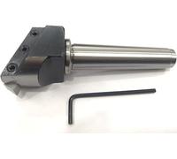 Buyohlic Taglierina a mosche a testa da 5,1 cm con gambo MT3 (M12 x 1,75 timone) e punta HSS M2 3/8" quadrato x 3" pollici