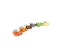 BUYSTAR Set 6 tazzine caffè Multicolore in Ceramica Set Servizio tazzine Tazze Bicchierini caffè Espresso Coffee Colorate Stile Shabby Chic tazzine da caffè