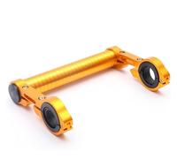 BUYTUS Supporto for prolunga manubrio bicicletta in alluminio da 15 cm, supporto for faro for MTB, for torcia elettrica (colore: argento, dimensioni: 7)(Gold)
