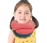 BUYUE Cuscini da viaggio per bambini per aereo, supporto per la testa a 360°, essenziali per dormire per ragazzi, volo lungo, morbido cuscino per il collo per viaggiare nel seggiolino auto, (S, rosa