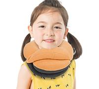 BUYUE Cuscini da viaggio per bambini per aereo, supporto per la testa a 360°, essenziali per dormire per ragazzi, volo lungo, morbido cuscino per il collo per viaggiare nel seggiolino auto, (S, grigio