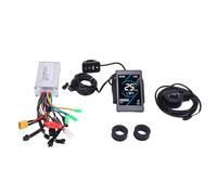 BuyWeek Kit Controller Brushless Bici Elettrica, 17A 36V 48V 250W 350W Onda Sinusoidale con T5S LCD Display e 130X Acceleratore a Pollice