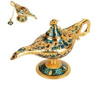 BuyWeek Lampada Magica Aladdin 12 × 4,5 × 6,5 cm, Metallo Bordo Oro Blu
