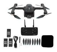 BuyWeek Mini Drone con Doppia Fotocamera da 180 ° da 8k, Wifi Trasmissione Gps Rc Quadcopter Brushless Evitamento Esc Gps Gps Rc con 8 Luci a LED, un Ritorno Chiave (3 batteria)