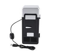 BuyWeek Mini USB Frigo, Mini Frigoriferi USB Frigorifero Bevande Lattine per Bevande Frigorifero e riscaldatore, Mini Frigorifero Da Ufficio(Nero)