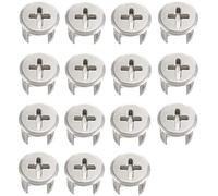 BuyWeek Mobili Connettore Eccentrico Cam Lock, 15 Pezzi di 12 mm di Diametro in Metallo per Armadietti Connect Cam