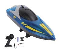 BuyWeek RC Boat Racing Boat Barca Radiocomandata, 2.4GHz 12 Minuti di Autonomia in Plastica in Acciaio Inossidabile per Bambini (Blu)