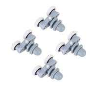 BuyWeek Rulli per Porta Doccia, 4 Pezzi Ruote per Porta Della Doccia Suono Muto Rotelle Box Doccia per Bagno Domestico (25mm)