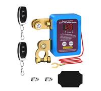 BuyWeek Stacca Batteria 12V 240A Sezionatore Auto Remoto Senza Fili con 2 Telecomando Staccabatteria con LED Volt Display per Auto, RV, ATV, Camion, Barca, Moto(blu reale)
