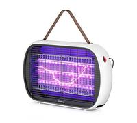 Buzbug Zapper per mosche a LED aggiornato per interni, lampadine a LED fino a 50.000 ore, 3 lampade sostenibili meno potenza, potente zapper zanzare elettrico da 3800 V, trappola per zanzare trappola