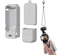Buziba Custodia protettiva in silicone per DJI Osmo Pocket 3, custodia protettiva in silicone, accessorio per action camera (grigio)