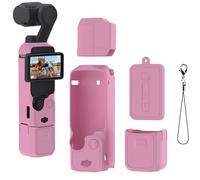 Buziba Custodia protettiva in silicone per DJI Osmo Pocket 3, custodia protettiva in silicone, accessorio per action camera (rosso rosa)