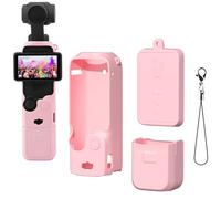 Buziba Custodia protettiva in silicone per DJI Osmo Pocket 3, custodia protettiva in silicone, accessorio per action camera (rosa)