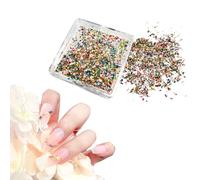Buziba Fiori secchi per unghie 3D Nail Art Sticker Mini fiori naturali reali Piccoli fiori misti Nail Art Design Decorazioni per unghie per il trucco fai da te Accessori per il fai da te