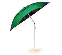 Buziba Ombrellone da Spiaggia con Ancora, Inclinabile, Antivento, UV 50+, Ombrellone Portatile da Esterno, Terrazza, Giardino, Piscina, Cortile, Verde, verde