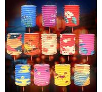 BUZIFU 12 Pezzi Lanterna di Carta Lanterne Cinesi Lanterne di Carta da Appendere Decorazione Lanterna di Carta Colorata Lanterne di Carta Appese per Capodanno Compleanni Matrimoni Festa Decorazione
