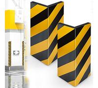 BUZIFU 2 Pezzi Paraspigoli per Colonna Garage 40x25 cm Protezione Garage Muro Paraspigoli Garage Proteggi Auto Protezione Paraurti per Auto per Colonne, Porta del Garage, Angolo, Parete (Giallo Nero)