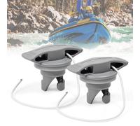 BUZIFU 2 Pezzi Tappi per Valvole Universale Tappi Aria per Gommone Tappi Aria Antipolvere Sostituzione Coperture Sostituibili per Kayak Copri Valvola Gommone per Gonfiabile Barca Kayak, Grigio