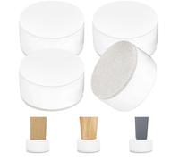 BUZIFU 4 Pezzi di Rialzi per Mobili Piedini Rotondi per Armadietto da Tavolo Autoadesive Alzate per Letti Piedi del Tavolo Piedini per Letto Divano e Armadi, Diametro 6 CM, Alti 2.7 CM