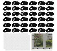 BUZIFU 40 Coppie Bottoni di Fissaggio per Zanzariera Bottoncini Antivento per Zanzariere Fibbie di Montaggio per Zanzariera Bottone Zanzariere per Bordo Laterale per Fissaggio della Zanzariera, Nero