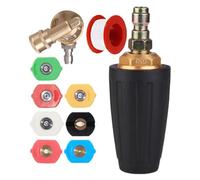 Buzle della rondella di pressione turbo, rondella Turbo Buset Set,La turbina ad alta pressione copre 7 punte di ugello di spruzzatura Sostituzione - Consigli per lavatrice con collegamento rapido da 1