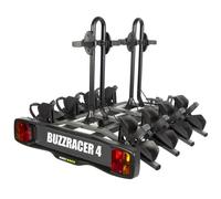 Buzz rack buzzracer 4 portabici da gancio di traino 7 perni 4 biciclette nero