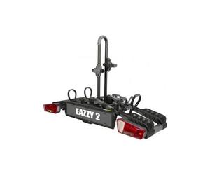 Buzz rack eazzy 2 portabici da gancio di traino 13 perni 2 biciclette nero