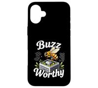 Buzz Worthy Green Roof Urban Bee Design Custodia per iPhone 16 Plus