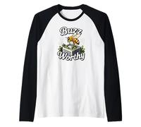 Buzz Worthy Green Roof Urban Bee Design Maglia con Maniche Raglan