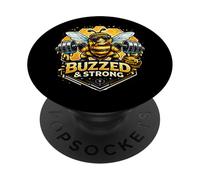 Buzzed & Strong Bee Honey Bilanciere Grafica PopSockets PopGrip Adesivo