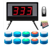 Buzzer di Risposta per Gioco Set di Buzzer Quiz Wireless con Telecomando E 4/6/8/10 Buzzer 4 modalità di Risposta E 4 Luci Indicatrici Colorate per Game Show Scuola Quiz Festa Competizione 10 Sets
