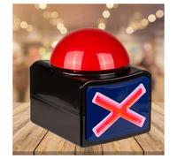 BUZZER IN PLASTICA CON LUCE LED EFFETTI SONORI ALTOPARLANTE QUIZ SHOW GIOCO TV