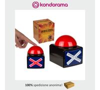 Buzzer pulsante rumoroso cicalino simpatico gadget divertente con luce led rossa