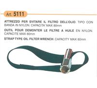 BUZZETTI 5111 ATTREZZO UTENSILE SVITA FILTRO OLIO FASCIA NYLON NERO MASSIMO 80MM