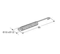 Buzzetti Molla 87x18,3 mm per cavalletto centrale 445917