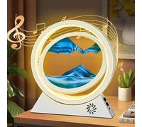 BuzzoXerex Pittura di Sabbia Che Scorre, Sabbia in Movimento 3D con Bluetooth con Luce a LED Sabbia Dinamica per Decorazioni la Casa l'ufficio (Bianco-Blu)