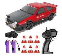 BuzzoXerex RC Drift Car, Mini Macchina Telecomandata Drift, 1/24 4WD Auto Telecomandata con Luce LED, 18km/h, Auto Giocattolo per Adulti e Bambini di Età Superiore agli 6 Anni (Rosso)