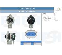 BV PSH Alternatore Generatore 65A 12V per Chevrolet Matiz 1.0 LPG
