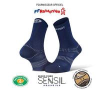 BV SPORT - Calza media doppia per trekking Double Evo - Blu Navy-45/47