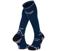 BV Sport - Calze di compressione - Chaussettes Trail Compression Bleu/Noir - Taglia L - Blu