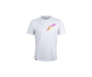 Bv sport maglia leggera a maniche corte bianco rosa unisex