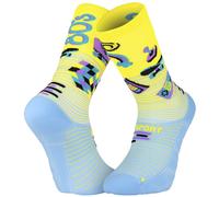 BV Sport Run Marathon 2 Générations 80s - calzini lunghi running Yellow/Blue 39/41