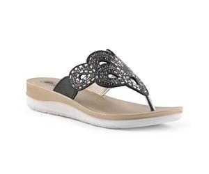 BV000050 INBLU CIABATTA DONNA COL NERO ESTIVA INFRADITO SOTTOPIEDE SOFT