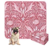 BVAGSS 2 Pezzi Tappetini Assorbenti per Cani, Tappeti Lavabili Riutilizzabili, Antiscivolo, Alta Assorbenza Addestramento traversine per cani XH081 (90x90cm,Dino Pink)