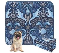 BVAGSS 2 Pezzi Tappetini Assorbenti per Cani, Tappeti Lavabili Riutilizzabili, Antiscivolo, Alta Assorbenza Addestramento traversine per cani XH081 (76x50cm,Dino Navy)