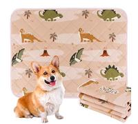 BVAGSS 2 Pezzi Tappetini Assorbenti per Cani, Tappeti Lavabili Riutilizzabili, Antiscivolo, Alta Assorbenza Addestramento traversine per cani XH081 (90x104cm,Pink Dinosaur)