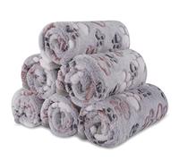 BVAGSS 6 Pezzi Piccola Coperta per Cane, Lavabile Soffice Morbida e Calda Flanella Copertine per Cani/Gatto di piccola e media taglia per dormire XH075 (104 x 76 cm, Grigio)